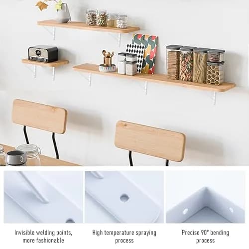 HOME MASTER HARDWARE Wall Shelf Brackets 10x8 Inch | Supports up to 200 lbs, Rust-Resistant Steel, Easy DIY Installation thumbnail 4