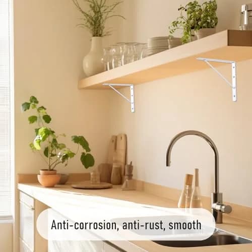 HOME MASTER HARDWARE Wall Shelf Brackets 10x8 Inch | Supports up to 200 lbs, Rust-Resistant Steel, Easy DIY Installation thumbnail 7
