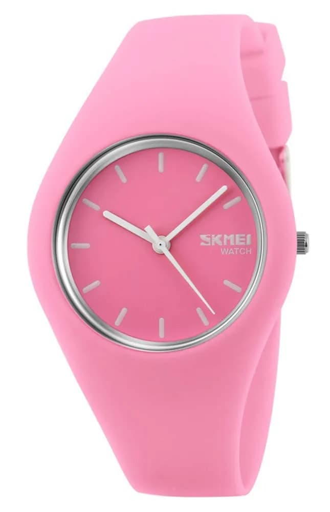 Gosasa Pink Women's Silicone Strap Watch 40mm | 30M Waterproof, Minimalist Design