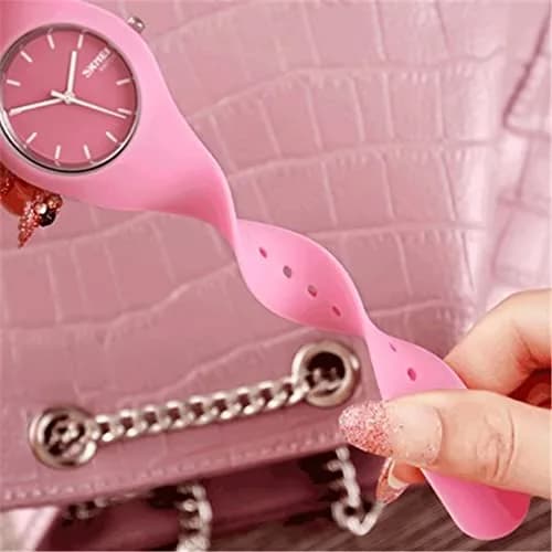 Gosasa Pink Women's Silicone Strap Watch 40mm | 30M Waterproof, Minimalist Design thumbnail 4