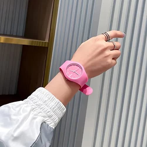Gosasa Pink Women's Silicone Strap Watch 40mm | 30M Waterproof, Minimalist Design thumbnail 2