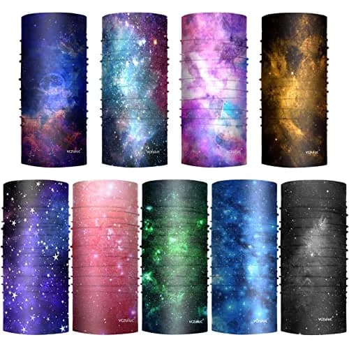 VCZUIUC Galaxy Print Headwear Bandana 9-Pack 24cm x 48cm (9.7"x19.5") | Multi-functional Head Wrap for Sports & Outdoors thumbnail 2
