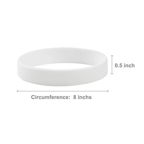 BRANDWINLITE White Silicone Bracelets 6-Pack | 202mm (8") Unisex Adult thumbnail 3