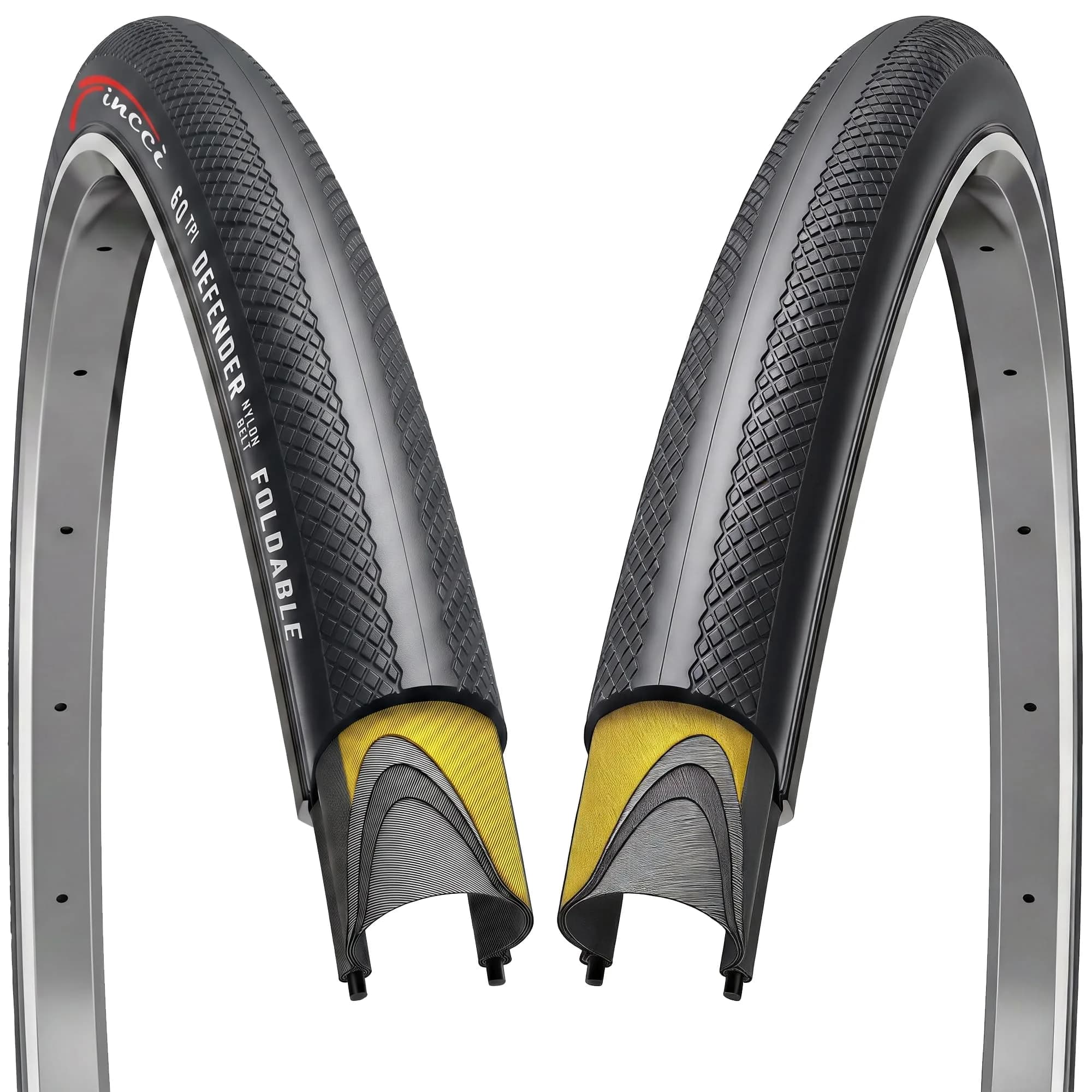 Fincci 700x28c Road Bike Tires | Foldable Tyres with 1mm Anti Puncture for Cycling