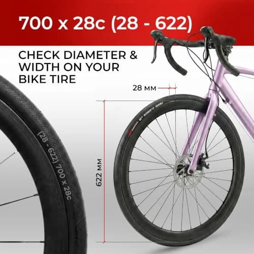 Fincci 700x28c Road Bike Tires | Foldable Tyres with 1mm Anti Puncture for Cycling thumbnail 2