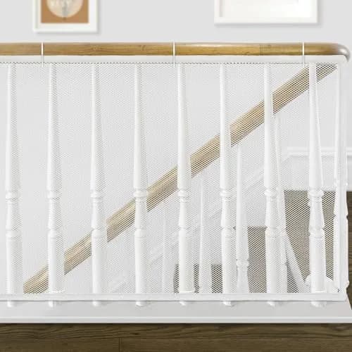 Gudui White Balcony Safety Net 2.0m x 0.8m (6.6ft x 2.6ft) | Protects Kids & Pets from Falls thumbnail 1