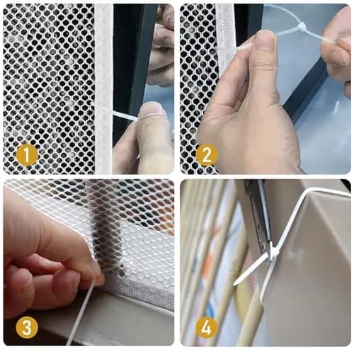 Gudui White Balcony Safety Net 2.0m x 0.8m (6.6ft x 2.6ft) | Protects Kids & Pets from Falls thumbnail 7