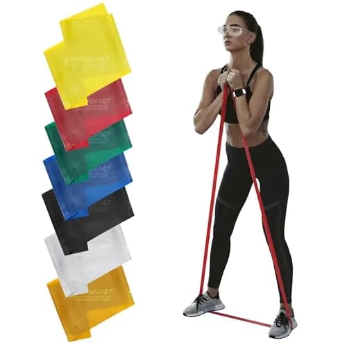 THERABAND Professional Latex Resistance Band Set, Pack of 7, 6 Ft | Full Body Strength & Rehab thumbnail 1