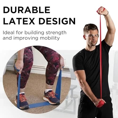 THERABAND Professional Latex Resistance Band Set, Pack of 7, 6 Ft | Full Body Strength & Rehab thumbnail 4