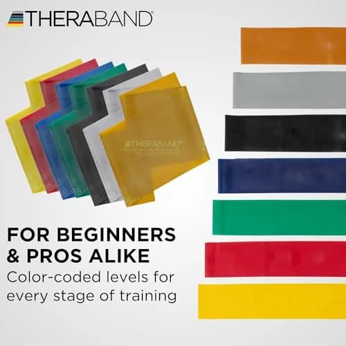 THERABAND Professional Latex Resistance Band Set, Pack of 7, 6 Ft | Full Body Strength & Rehab thumbnail 8