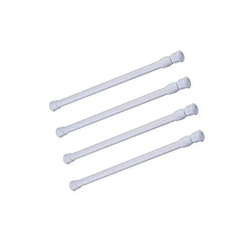 qinnsou Spring Tension Curtain Rod 4 Pack 60-110cm (23.6-43.3 Inches) | Rust-Proof Metal for Bathrooms & Closets thumbnail 1