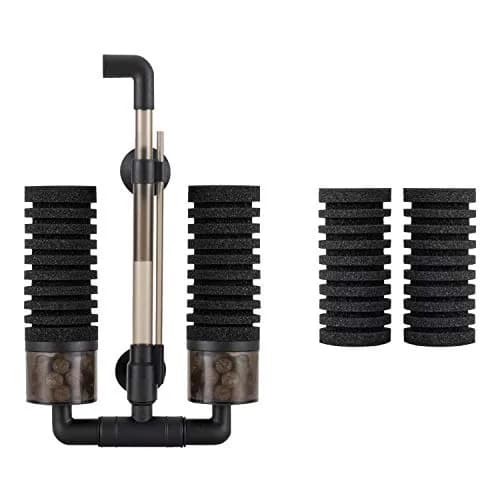 Hygger Aquarium Double Sponge Filter 6" x 9-13" | Bio & Physical Filtration for Fish Tanks thumbnail 1