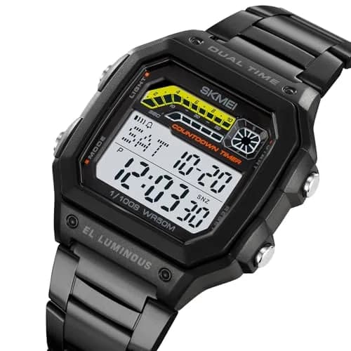Gosasa Digital Sports Watch Medium | Multifunction Waterproof Unisex (33mm, Black) thumbnail 2