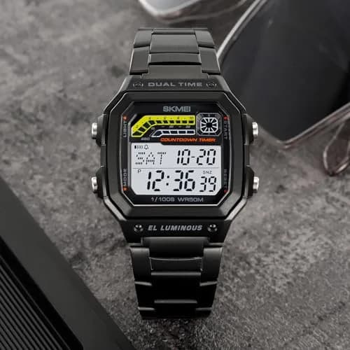 Gosasa Digital Sports Watch Medium | Multifunction Waterproof Unisex (33mm, Black) thumbnail 3