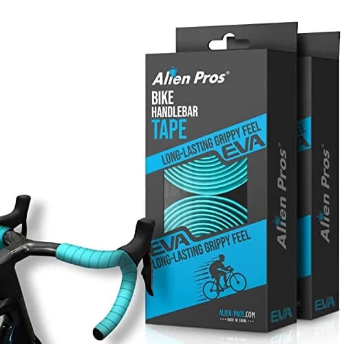 ALIEN PROS EVA Bike Handlebar Tape Set of 4 Bianchi Green | 200cm x 3cm x 3mm Bicycle Grip Tape thumbnail 1