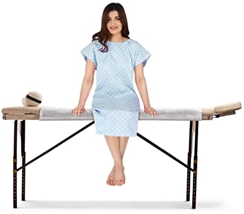 Utopia Care Women's Hospital Gown Small-Medium Polkadots Blue | Easy Access Snap Front & Back for Maternity, Nursing, Recovery thumbnail 5