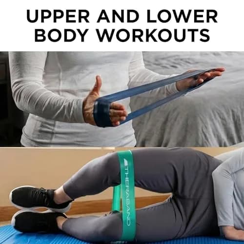 THERABAND Resistance Band Loop Set 12" (30.48cm) | 4-Pack for Strength Training & Stretching thumbnail 5