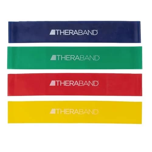 THERABAND Resistance Band Loop Set, Exercise, Workout, Physical Therapy | 4 Levels of Resistance thumbnail 1