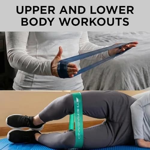 THERABAND Resistance Band Loop Set, Exercise, Workout, Physical Therapy | 4 Levels of Resistance thumbnail 6
