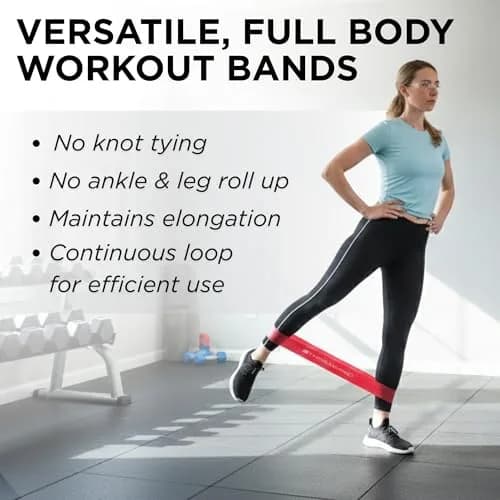 THERABAND Resistance Band Loop Set, Exercise, Workout, Physical Therapy | 4 Levels of Resistance thumbnail 7