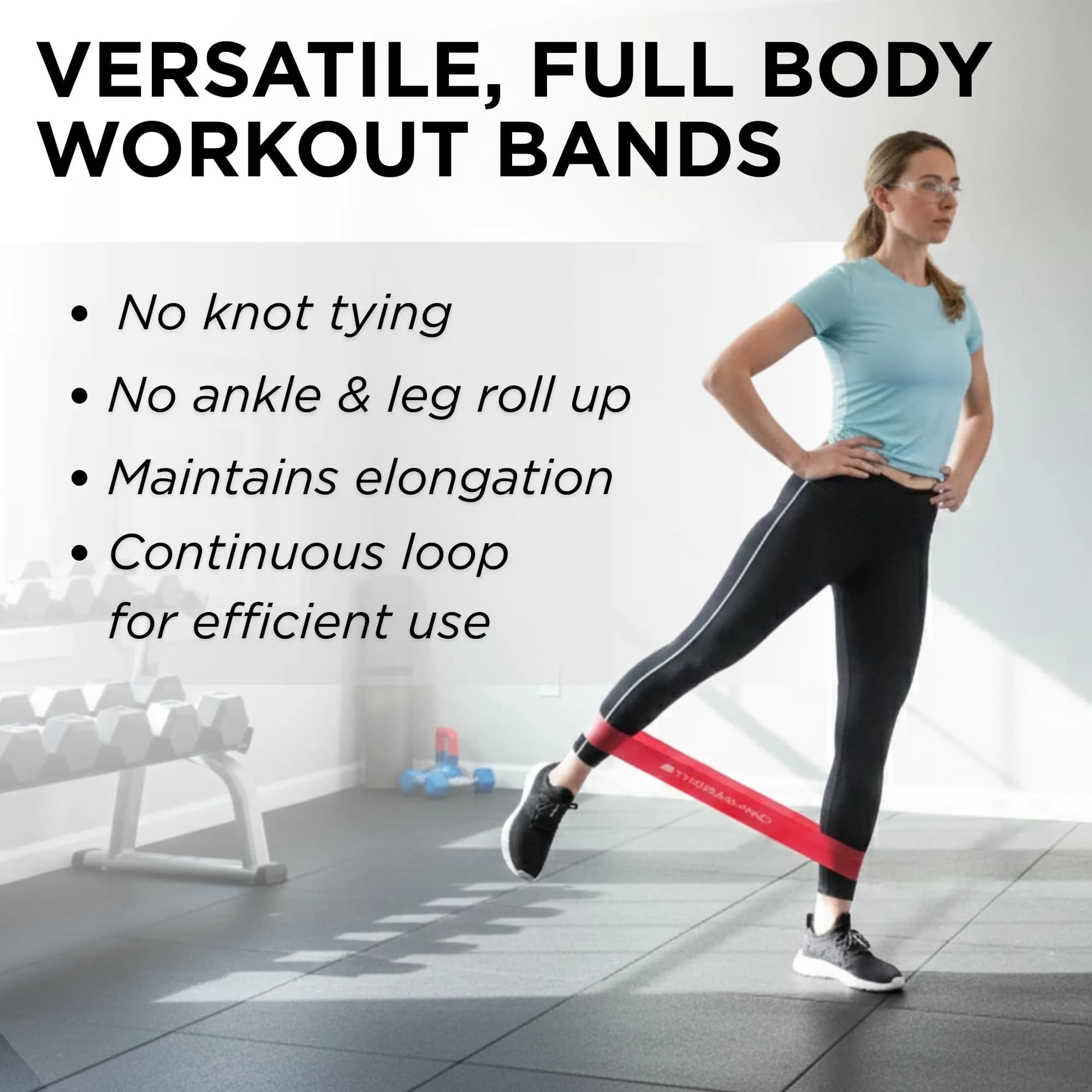 THERABAND Resistance Band Loop Set, Exercise, Workout, Physical Therapy | 4 Levels of Resistance - view 7