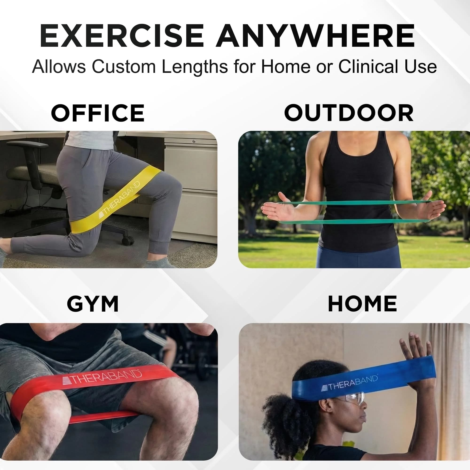 THERABAND Resistance Band Loop Set, Exercise, Workout, Physical Therapy | 4 Levels of Resistance - view 8