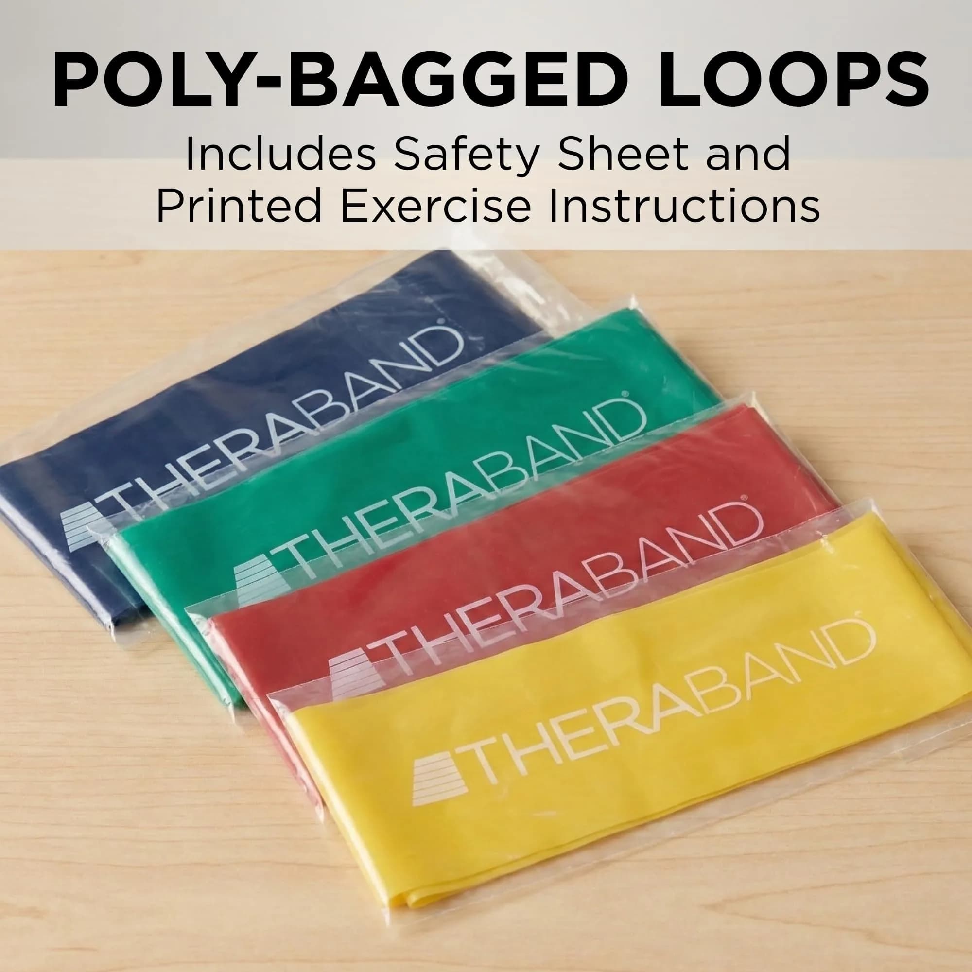 THERABAND Resistance Band Loop Set, Exercise, Workout, Physical Therapy | 4 Levels of Resistance - view 9