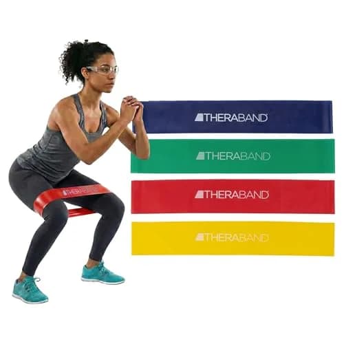 THERABAND Resistance Band Loop Set, Exercise, Workout, Physical Therapy | 4 Levels of Resistance thumbnail 2