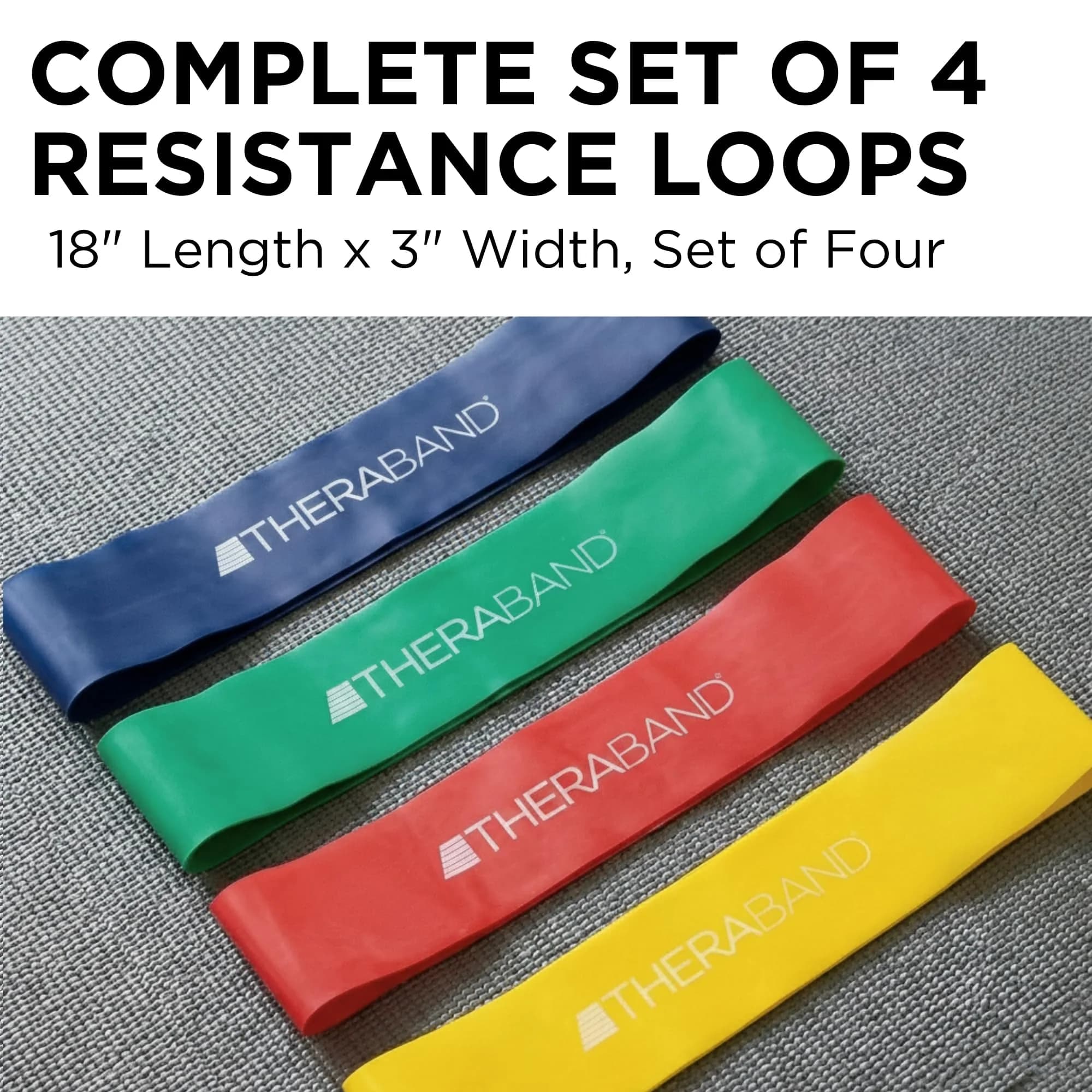THERABAND Resistance Band Loop Set, Exercise, Workout, Physical Therapy | 4 Levels of Resistance - view 3