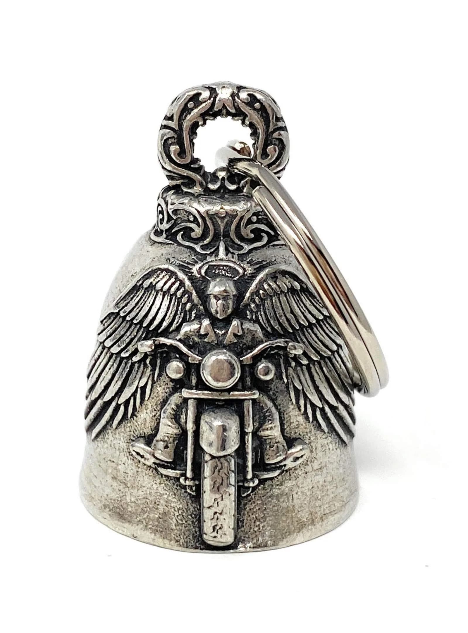 Bravo Bells Motorcycle Angel Biker Bell with Split Ring & Bag | 1.0 oz (28.35 g)