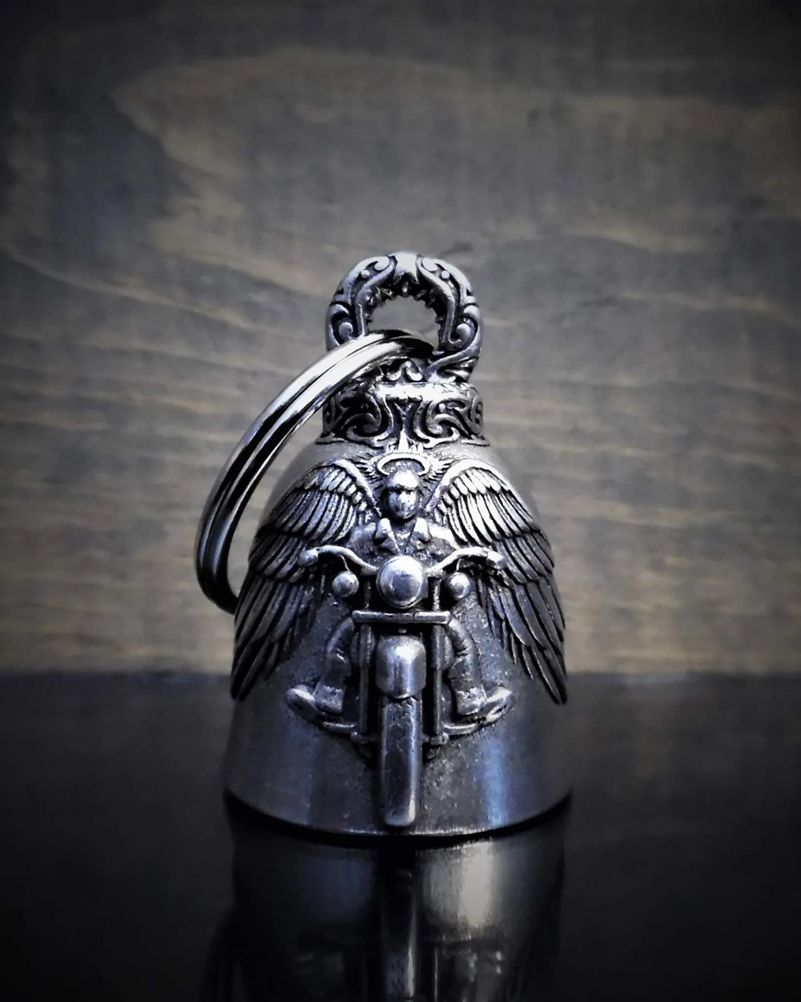 Bravo Bells Motorcycle Angel Biker Bell with Split Ring & Bag | 1.0 oz (28.35 g) - view 5