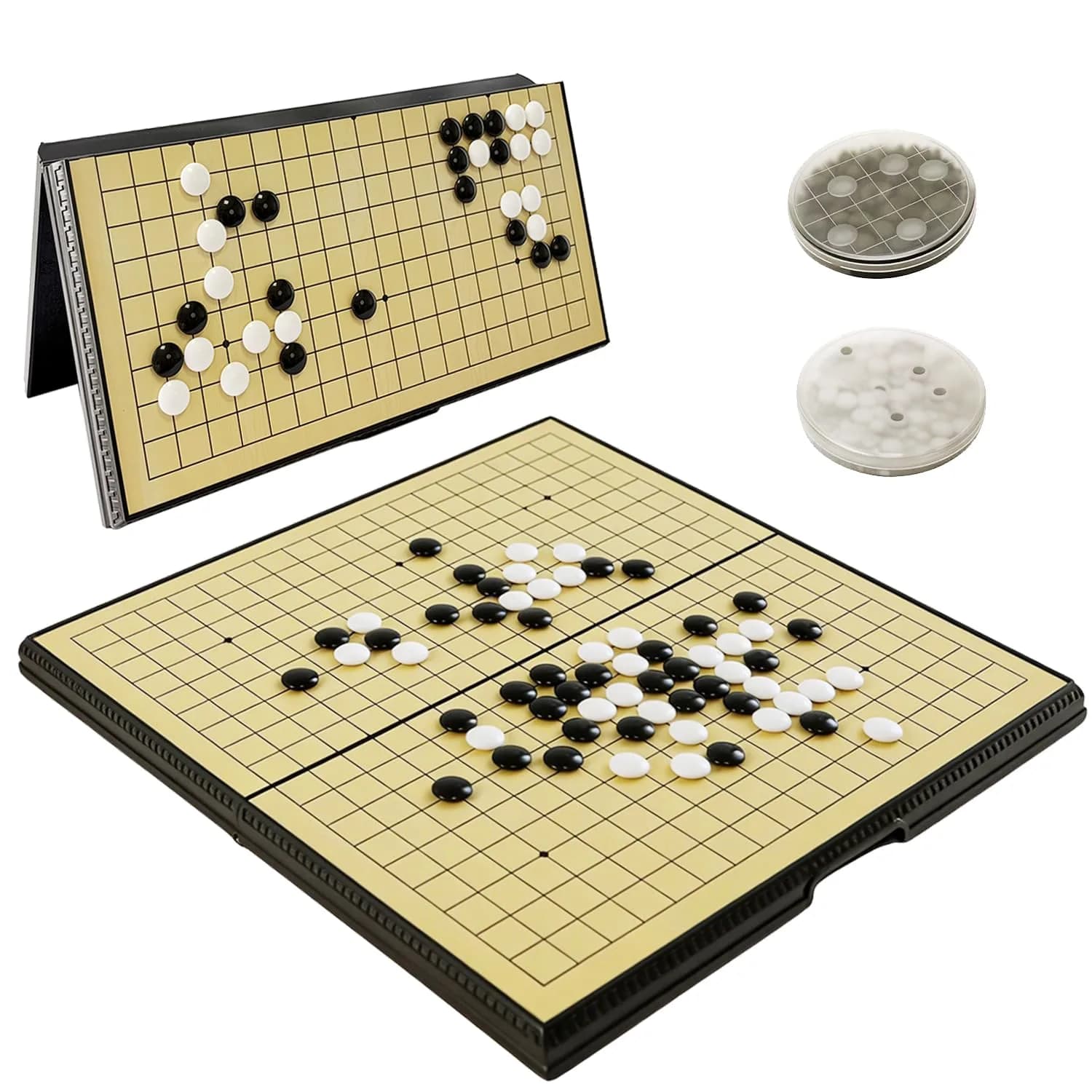 Luoyer 15 inch Go Game Set Magnetic Folding Board Game Portable Chinese Weiqi for Adults Travel