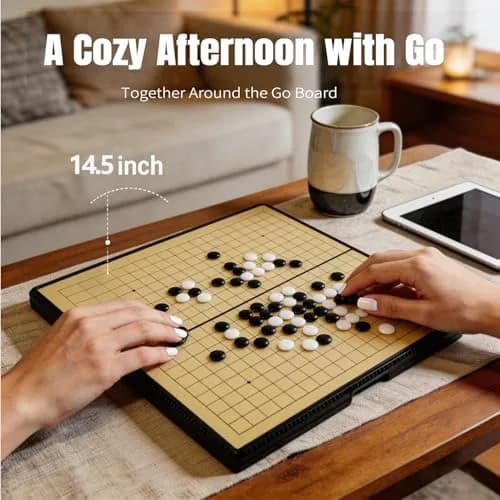 Luoyer 15 inch Go Game Set Magnetic Folding Board Game Portable Chinese Weiqi for Adults Travel thumbnail 4