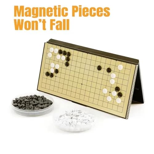 Luoyer 15 inch Go Game Set Magnetic Folding Board Game Portable Chinese Weiqi for Adults Travel thumbnail 5