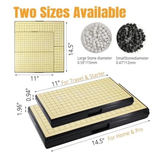Luoyer 15 inch Go Game Set Magnetic Folding Board Game Portable Chinese Weiqi for Adults Travel thumbnail 2