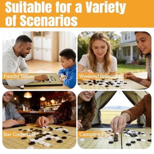 Luoyer 15 inch Go Game Set Magnetic Folding Board Game Portable Chinese Weiqi for Adults Travel thumbnail 3