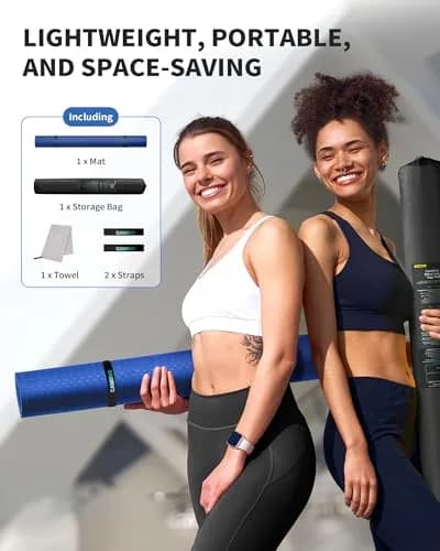 CAMBIVO Extra Wide Yoga Mat 183cm x 120cm (6'x 4') 6mm | Non-Slip TPE Workout Mat for Home Gym thumbnail 6