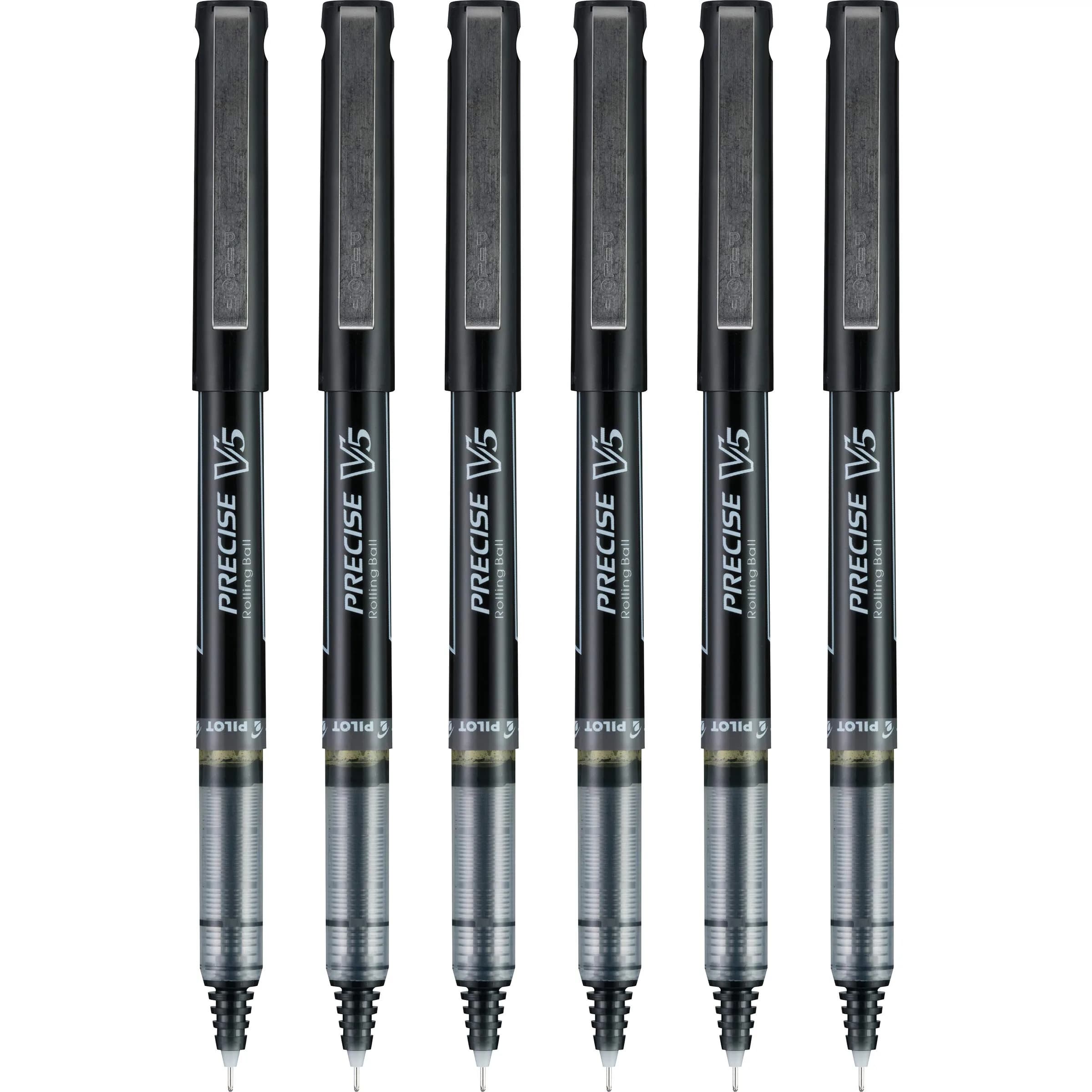 PILOT Precise V5 Extra Fine Point 0.5 mm Ballpoint Pen Pack of 6 | Precise, Smooth & Fade-Resistant