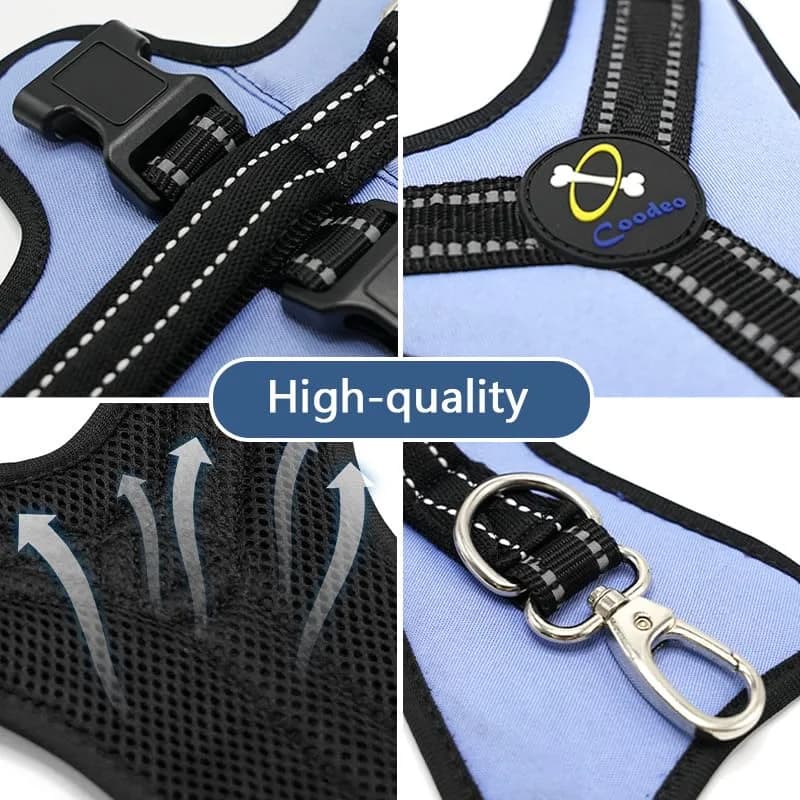 Coodeo Dog Lift Harness Full Body Support Sling for Large Dogs | Breathable Polyester Blend Blue L thumbnail 8