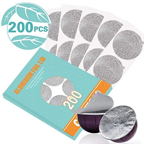 CAPMESSO Aluminum Foil Lids for Nespresso Vertuo Pods, 200 Count | Reusable Coffee Filter for Rich Brews thumbnail 2