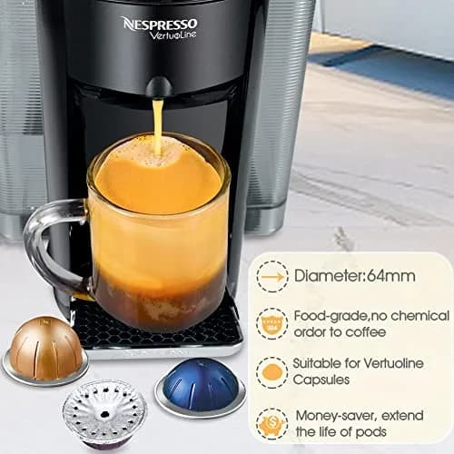 CAPMESSO Aluminum Foil Lids for Nespresso Vertuo Pods, 200 Count | Reusable Coffee Filter for Rich Brews thumbnail 3