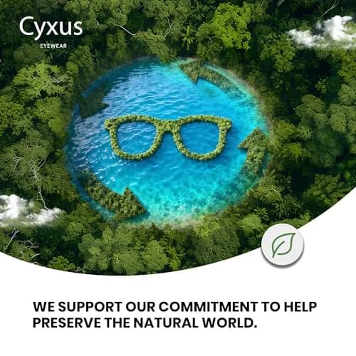 Cyxus Blue Light Blocking Glasses for Women Men Reduce Eye Strain | Stylish Square Frame & UV Protection thumbnail 4