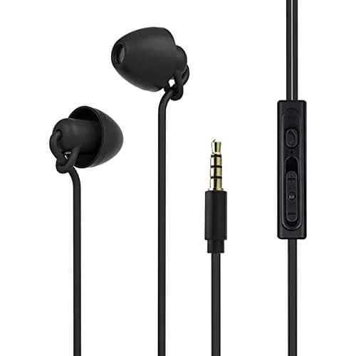 AooYu Sleeping Earbud Headphones - Ultra Flexible Silicone Noise Cancelling Wired Sleep Earphones with Microphone for Insomnia, Snoring, Air Travel, Relaxation (Black) thumbnail 1
