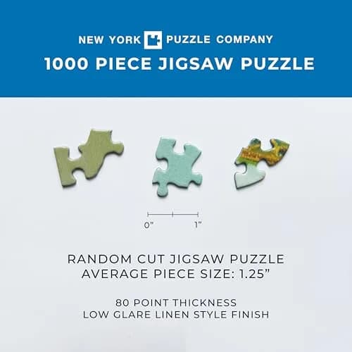 New York Puzzle Company - New Yorker At the Strand - 1000 Piece Jigsaw Puzzle for Adults by Jenny Kroik | Challenging, USA-made puzzle for book lovers thumbnail 5
