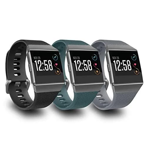 AIUNIT Compatible Ionic Watch Bands Large with Gray Buckle | Soft TPU Replacement Strap for Fitbit Ionic Smartwatch thumbnail 1