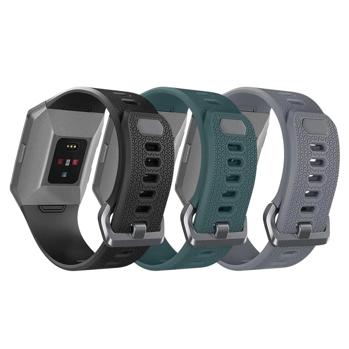 AIUNIT Compatible Ionic Watch Bands Large with Gray Buckle | Soft TPU Replacement Strap for Fitbit Ionic Smartwatch - view 2