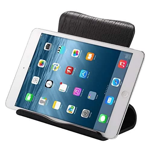 SAMDI Wooden Tablet Stand: Dock for iPad 2017 Pro 9.7, 10.5, Air Mini 2 3 4, Kindle, Tab, E-Reader, Other Tablets (4-13 inch) - Oak Wood Black | Versatile & Durable thumbnail 1