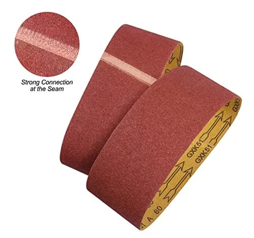 S SATC 3x18 Inch Sanding Belts 20-Pack | Aluminum Oxide Grit Assortment for Wood & Metal thumbnail 4