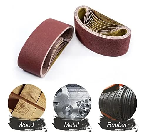S SATC 3x18 Inch Sanding Belts 20-Pack | Aluminum Oxide Grit Assortment for Wood & Metal thumbnail 5