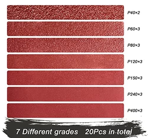 S SATC 3x18 Inch Sanding Belts 20-Pack | Aluminum Oxide Grit Assortment for Wood & Metal thumbnail 2